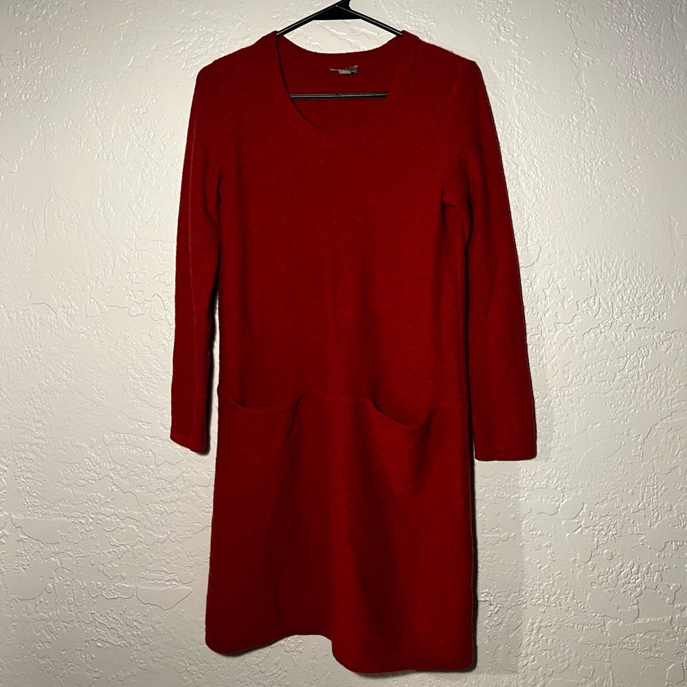 J. Jill Italian Yarn Wool and Cashmere Red Dress